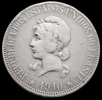 Brasil - 1910 - 1000 Réis - Prata 0.900, 10 Gr -  26 mm -