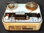 Antigo gravador de rolo da marca Sony, modelo tapecoder TC-102A, Nº75293, feito no Japão, em caixa o