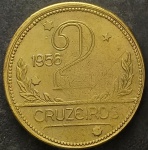 2 CRUZEIROS - 1956 - BRONZE ALUMINIO - ESCASSA