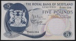 ESCOCIA - ROYAL BANK DA ESCOCIA - 5 LIBRAS -1969 - FE