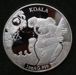 SALOMÃO - 1 DOLLAR -2019 - CUMPRO NÍQUEL REVESTIDO DE PRATA, 40mm. - KOALA