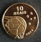 BRASIL - 10 Reais - 2014 - Ouro 0,900 - 4,40 gr - (sem estojo e sem certificado)