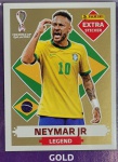 LANCE LIVRE - NEYMAR JUNIOR OURO (Gold) - EXTRA LEGEND (Brasil) - Figurinha Original - Não deixe de ter a Figurinha Extra LEGEND MAIS RARA DO ÁLBUM DA COPA DO MUNDO QATAR 2022 - PANINI - Valor de mercado acima de R$ 1.200.00