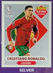 LANCE LIVRE - CRISTIANO RONALDO PRATA - EXTRA LEGEND (Portugal) - Figurinha Original - Não deixe de ter as Figurinhas mais raras DO ÁLBUM DA COPA DO MUNDO QATAR 2022 - PANINI - Valor de mercado acima de R$ 450.00