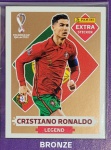 LANCE LIVRE - CRISTIANO RONALDO BRONZE - EXTRA LEGEND (Portugal) - Figurinha Original - Não deixe de ter as Figurinhas mais raras DO ÁLBUM DA COPA DO MUNDO QATAR 2022 - PANINI - Valor de mercado acima de R$ 300.00