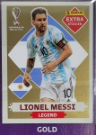 LANCE LIVRE - LIONEL MESSI OURO (Gold) - EXTRA LEGEND (Argentina) - Figurinha Original - Não deixe de ter as Figurinhas mais raras DO ÁLBUM DA COPA DO MUNDO QATAR 2022 - PANINI - Valor de mercado acima de R$ 800.00