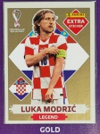 LANCE LIVRE - LUKA MODRIC OURO (Gold) - EXTRA LEGEND (Croácia) - Figurinha Original - Não deixe de ter as Figurinhas mais raras DO ÁLBUM DA COPA DO MUNDO QATAR 2022 - PANINI - Valor de mercado acima de R$ 500.00