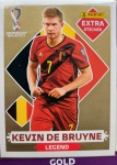 LANCE LIVRE - KEVIN DE BRUYNE OURO (Gold) - EXTRA LEGEND (Bélgica) - Figurinha Original - Não deixe de ter as Figurinhas mais raras DO ÁLBUM DA COPA DO MUNDO QATAR 2022 - PANINI - Valor de mercado acima de R$ 500.00