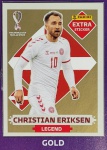 LANCE LIVRE - CHRISTIAN ERIKSEN OURO (Gold) - EXTRA LEGEND (Dinamarca) - Figurinha Original - Não deixe de ter as Figurinhas mais raras DO ÁLBUM DA COPA DO MUNDO QATAR 2022 - PANINI - Valor de mercado acima de R$ 500.00