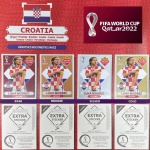 LUKA MODRIC (Croácia)  - KIT COM AS 4 FIGURINHAS EXTRA LEGENDS - OURO (Gold), PRATA - BRONZE e BORDÔ (Base) - Figurinhas Originais com Sleeve - Não deixe de ter as Figurinhas mais RARAS e desejadas do ÁLBUM DA COPA DO MUNDO QATAR 2022 - PANINI - Valor de mercado acima de R$ 1000.00