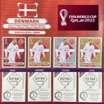 CHRISTIAN ERIKSEN (Dinamarca)  - KIT COM AS 4 FIGURINHAS EXTRA LEGENDS - OURO (Gold), PRATA - BRONZE e BORDÔ (Base) - Figurinhas Originais com Sleeve - Não deixe de ter as Figurinhas mais RARAS e desejadas do ÁLBUM DA COPA DO MUNDO QATAR 2022 - PANINI - Valor de mercado acima de R$ 800.00