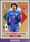 LANCE LIVRE - GUILLERMO OCHOA BRONZE - EXTRA LEGEND (México) - Figurinha Original - Não deixe de ter as Figurinhas mais raras DO ÁLBUM DA COPA DO MUNDO QATAR 2022 - PANINI - Valor de mercado acima de R$ 150.00