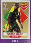 LANCE LIVRE - SADIO MANÉ OURO (Gold) - EXTRA LEGEND (Senegal) - Figurinha Original - Não deixe de ter as Figurinhas mais raras DO ÁLBUM DA COPA DO MUNDO QATAR 2022 - PANINI - Valor de mercado acima de R$ 500.00