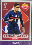 LANCE LIVRE - RAPHAEL VARANE BORDÔ (Base) - EXTRA LEGEND (França) - Figurinha Original - Não deixe de ter as Figurinhas mais raras DO ÁLBUM DA COPA DO MUNDO QATAR 2022 - PANINI - Valor de mercado acima de R$ 100.00