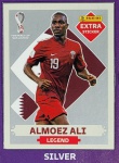 LANCE LIVRE - ALMOEZ ALI PRATA - EXTRA LEGEND (Qatar) - Figurinha Original - Não deixe de ter as Figurinhas mais raras DO ÁLBUM DA COPA DO MUNDO QATAR 2022 - PANINI - Valor de mercado acima de R$ 300.00