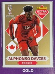 LANCE LIVRE - ALPHONSO DAVIES OURO (Gold) - EXTRA ROOKIE (Canadá) - Figurinha Original - Não deixe de ter as Figurinhas mais raras DO ÁLBUM DA COPA DO MUNDO QATAR 2022 - PANINI - Valor de mercado acima de R$ 500.00