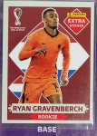 LANCE LIVRE - RYAN GRAVENBERCH BORDÔ (Base) - EXTRA ROOKIE (Holanda) - Figurinha Original - Não deixe de ter as Figurinhas mais raras DO ÁLBUM DA COPA DO MUNDO QATAR 2022 - PANINI - Valor de mercado acima de R$ 100.00