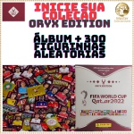 ORYX EDITION - INICIE SUA COLEÇÃO - ÁLBUM + 300 FIGURINHAS ALEATÓRIAS SEM REPETIÇÃO - COPA DO MUNDO QATAR 2022 - ÁLBUM lacrado que já vem com 10 figurinnhas + 100 FIGURINHAS ALEATÓRIAS - (são 310 figurinhas) Garantimos ao menos 6 figurinhas por Time e 12 figurinhas de 00 até FWC29 - Figurinhas Originais PANINI ORYX EDITION ITALY sem uso (para colar no álbum)