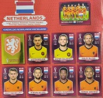 ORYX EDITION - SELEÇÃO DA HOLANDA - ESCUDO + TIME + 7 JOGADORES - COPA DO MUNDO QATAR 2022 - 9 FIGURINHAS SEM REPETIÇÃO - Posições: NED1 até NED9 - Pagina 14 - Figurinhas Originais PANINI ORYX EDITION ITALY sem uso (para colar no álbum)