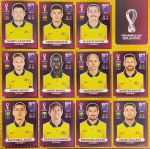 ORYX EDITION - SELEÇÃO DA AUSTRALIA - 11 JOGADORES - COPA DO MUNDO QATAR 2022 - 11 FIGURINHAS SEM REPETIÇÃO - Posições: AUS10 até AUS20 - Pagina 35 - Figurinhas Originais PANINI ORYX EDITION ITALY sem uso (para colar no álbum)