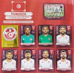 ORYX EDITION - SELEÇÃO DA TUNÍSIA - ESCUDO + TIME + 7 JOGADORES - COPA DO MUNDO QATAR 2022 - 9 FIGURINHAS SEM REPETIÇÃO - Posições: TUN1 até TUN9 - Pagina 38 - Figurinhas Originais PANINI ORYX EDITION ITALY sem uso (para colar no álbum)