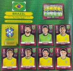 ORYX EDITION - SELEÇÃO DO BRASIL - ESCUDO + TIME + 7 JOGADORES - COPA DO MUNDO QATAR 2022 - 9 FIGURINHAS SEM REPETIÇÃO - Posições: BRA1 até BRA9 - Pagina 58 - Figurinhas Originais PANINI ORYX EDITION ITALY sem uso (para colar no álbum)