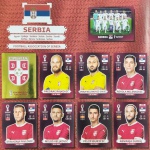 ORYX EDITION - SELEÇÃO DA SÉRVIA - ESCUDO + TIME + 7 JOGADORES - COPA DO MUNDO QATAR 2022 - 9 FIGURINHAS SEM REPETIÇÃO - Posições: SRB1 até SRB9 - Pagina 60 - Figurinhas Originais PANINI ORYX EDITION ITALY sem uso (para colar no álbum)