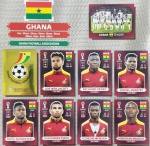 ORYX EDITION - SELEÇÃO DE GHANA - ESCUDO + TIME + 7 JOGADORES - COPA DO MUNDO QATAR 2022 - 9 FIGURINHAS SEM REPETIÇÃO - Posições: GHA1 até GHA9 - Pagina 68 - Figurinhas Originais PANINI ORYX EDITION ITALY sem uso (para colar no álbum)