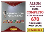 ALBUM PRATA CAPA DURA COMPLETO COM AS 670 FIGURINHAS PARA COLAR + ALBUM CAPA DURA PRATA + 30 FIGURINHAS FWC + 32 SELEÇÕES COM 20 FIGURINHAS CADA  -  SEM REPETIÇÃO - Figurinhas Originais PANINI (para colar no álbum) - Álbum capa Prata lacrado sem uso (Não acompanham as figurinhas Extras Legends e nem as Coca Cola)