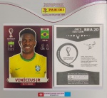 LANCE LIVRE - ORYX EDITION - VINICIUS JR - BRA20 - COPA DO MUNDO QATAR 2022 - Figurinha Original PANINI ORYX EDITION ITALY sem uso (para colar no álbum)