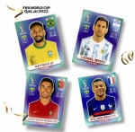 LANCE LIVRE - COMBO CRAQUES - NEYMAR (BRA17), CRISTIANO RONALDO (POR18), MBAPPE (FRA19) e MESSI (ARG20) - São 4 Figurinhas Normais