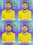 LANCE LIVRE - 04 Figurinhas  NEYMAR JUNIOR BRA17 - SÃO 4 FIGURINHAS ORIGINAIS DO NEYMAR NORMAIS POSIÇÃO BRA17 PARA COLAR NO ALBUM DA COPA 2022