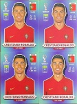 LANCE LIVRE - 04 Figurinhas  CRISTIANO RONALDO - POR18 - SÃO 4 FIGURINHAS ORIGINAIS DO CR7 NORMAIS  POSIÇÃO POR18 PARA COLAR NO ALBUM DA COPA 2022