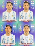 LANCE LIVRE - 04 Figurinhas  LIONEL MESSI ARG20 - SÃO 4 FIGURINHAS ORIGINAIS DO MESSI NORMAIS POSIÇÃO ARG20 PARA COLAR NO ALBUM DA COPA 2022