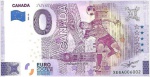 Cédula de 0 EURO CANADA - Copa do Mundo 2022 - Cédula Original Canada Flor de estampa - O número de série pode variar