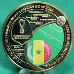 SENEGAL - MOEDA COLECIONÁVEL COPA DO MUNDO QATAR 2022 - Grupo A: SENEGAL - Case de acrílico (foto) - Diâmetro: 40mm - Espessura: 3mm - Peso 28g - Origem: China - MOEDA FISICA PARA EXPOSIÇÃO E/OU COLEÇÃO - Serie Colecionador- Feita de Metal, Detalhes em alto relevo - Uma linda peça para se guardar ou coloca-la em exposição.*** Não possui valor financeiro, apenas colecionável ***