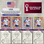 GIOVANNI REYNA (EUA) - KIT COM AS 4 FIGURINHAS EXTRA ROOKIES - OURO (Gold), PRATA - BRONZE e BORDÔ (Base) - Figurinhas Originais com Sleeve - Não deixe de ter as Figurinhas mais RARAS e desejadas do ÁLBUM DA COPA DO MUNDO QATAR 2022 - PANINI - Valor de mercado acima de R$ 600.00