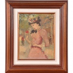 La Dame aux Fleurs, OST - Assinado e localizado CIE - J. Durant, Paris. (CM 45X54) (SM 27X34)