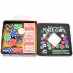 Jogo POKER CHIPS, professional, completo. Caixa 20x20x5 cm