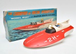 Japan Toys - The Champion of Racing Hidroplane - Model Boat - em plástico rígido, acompanha parte da caixa original,  Anos 70. Não testado, no estado (35x17x11)