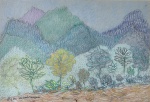 Elyseu Visconti Cavalleiro (1939-2014). PAISAGEM. Pastel sobre papel. 34 x 49 cm (mi); 44 x 59 cm (me). Assinado no cie. Em bom estado de conservação. Leia mais: Neto do grande pintor Eliseu Visconti, Visconti Cavalleiro foi cineasta e artista plástico. Estudou na Escola Nacional de Belas Artes, sendo aluno de gravura de Oswaldo Goeldi (1895-1961). Aos 20 anos de idade trabalhou como repórter para a Herbert Richers S.A., ingressando depois na TV Rio, sob direção de Walter Clark (1936-1997). Beneficiado com uma bolsa de estudos em cinema e televisão, permaneceu três anos vivendo em Paris. Depois de rápida passagem pela Itália, fez estágios na Polônia e na República Tcheca (fonte: Itaú Cultural)