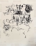 Antonio Sena (Lisboa, 1941). SEM TÍTULO. 1965. Litografia sobre papel. Exemplar 19/150. 59 x 45 cm. Não possui moldura. Marcas de fita crepe visíveis na parte de trás. Leia mais sobre o artista em https://pt.wikipedia.org/wiki/Ant%C3%B3nio_Sena