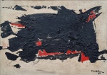 Manabu Mabe (1924-1997). ABSTRATO. 1968. Óleo sobre tela. 33 x 46 cm (mi); 42 x 55 cm (me). Assinado e datado no cid. Chassis antigo. Emolduramento novo. Discreta perda de camada pictórica no centro.