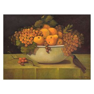 <b>LUCIA HELENA REDIG DE CAMPOS</b><Br>(1945)<Br>Natureza Morta<Br>Óleo s/ tela<Br>Ass. e datado 99, cid<Br>60 x 80 cm