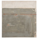 <b>ANA MUGLIA</b> <br>(1951) <br>Sem Título <br>Pigmento a óleo, cimento e vergalhão em tela vazada <br>Ass. e datado 1999, no verso <br>150 x 140 cm