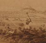 <b>KARL ROBERT EDLER VON DER PLANITZ, dito Barão de Planitz</b> <br>(1804-1843) <br>Vista Tomada do Barro Vermelho em Direção a Botafogo, Praia Vermelha e Baía do Rio de Janeiro <br>Sépia s/ papel colado em cartão <br>Circa 1835-1840 <br>eproduzida no livro "Gilberto Ferrez, Catálogo Analítico da Iconografia do Rio de Janeiro, 1530-1890", pág. 472-474, sob nº 3026.<br>49,1 x 58,9 cm