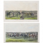 <B>J F HARRIS</b><br>(1795-1865)<br>Racing Plate 1 e Racing Plate 2<br>Pendant de gravuras por J. Harris e W. Summers<br>42 x 70 cm (cada)