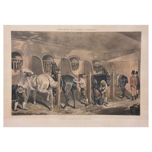 <b>J. F. HARRIS</b><Br>(1795-1865)<Br>The Hunting Stud<Br>Gravura por J. Harris<Br>55 x 75 cm