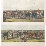 <b>J F HARRIS</b><br>(1795-1865)<Br>Racing Plate 1 e Racing Plate 4<br>Pendant de gravuras por J. Harris e W. Summers<br> 42 x 70 cm (cada)