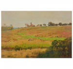 <B>BAPTISTA DA COSTA, JOÃO</B><BR>(1865-1926)<BR>Fazenda de Oswaldo Cruz em Ribeirão Preto<BR>Óleo s/ tela colada em madeira<BR>Ass. cid<BR>26 x 38 cm